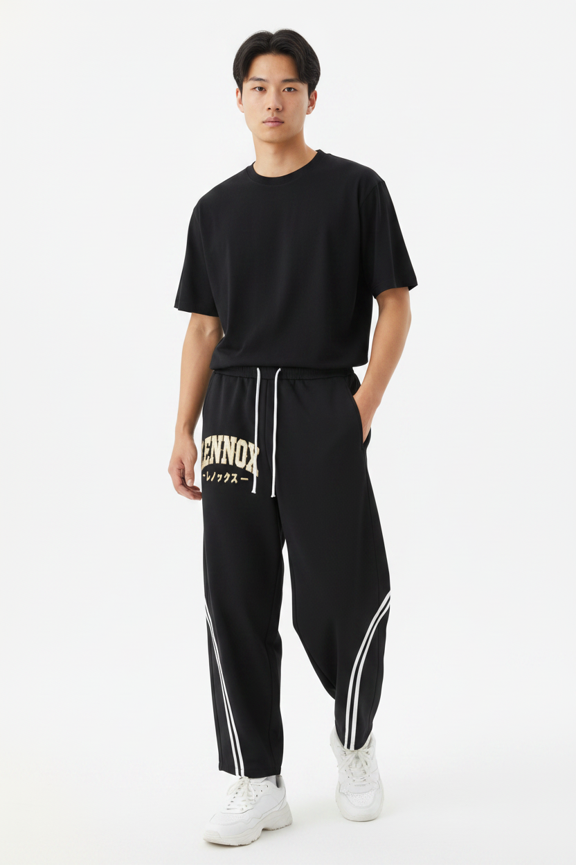 East Meets West - Wide-Leg Sweatpants