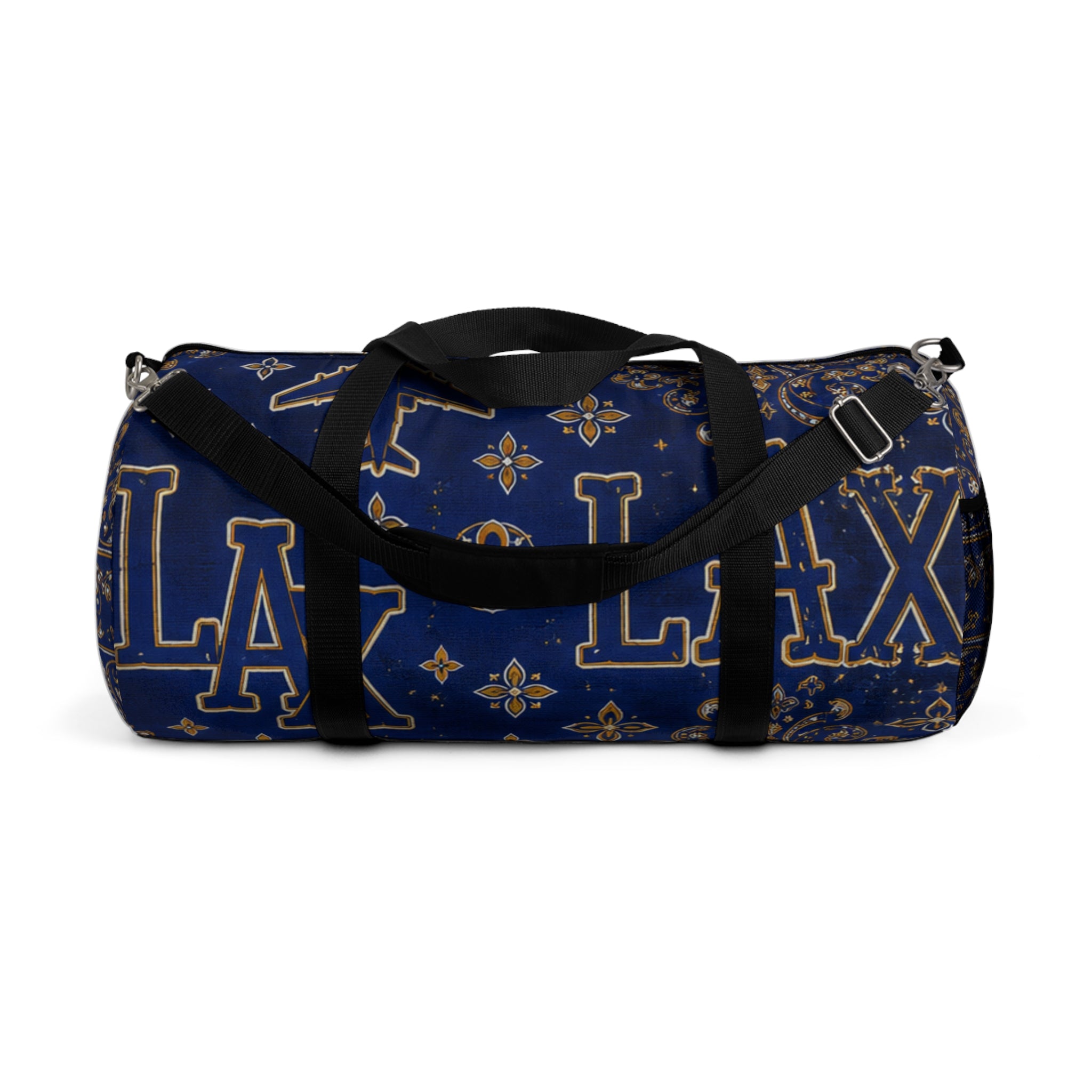 LAX Navy Floral-Print Duffel Bag — Travel & Gym Weekender