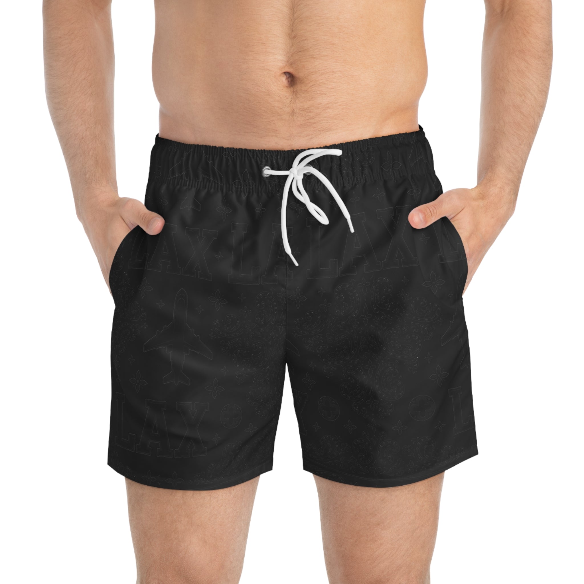 Subtle LAX Pattern, Beach & Pool Shorts