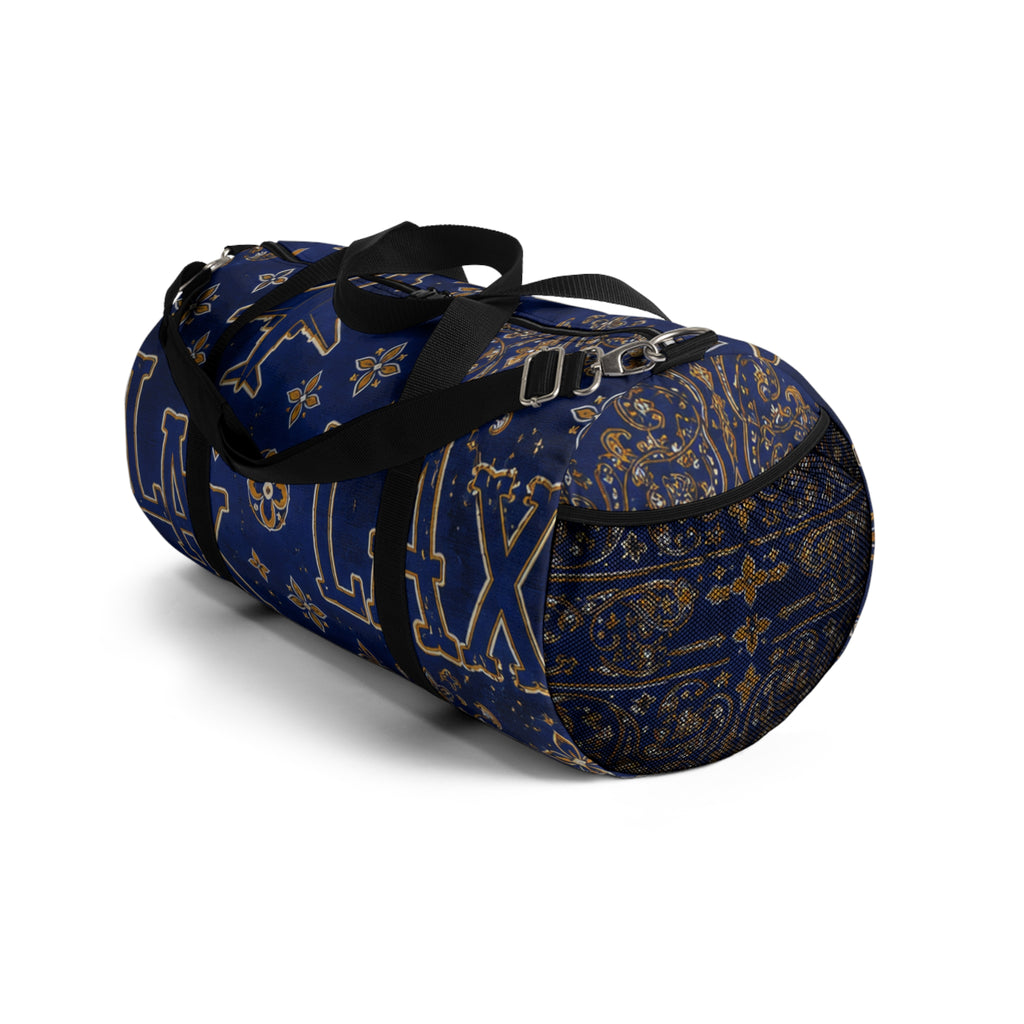 LAX Navy Floral-Print Duffel Bag — Travel & Gym Weekender