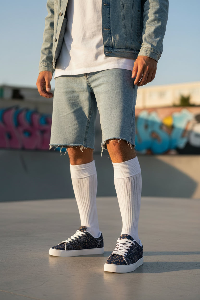 LAX Pattern Low-Top Sneakers
