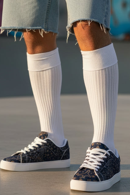 LAX Pattern Low-Top Sneakers