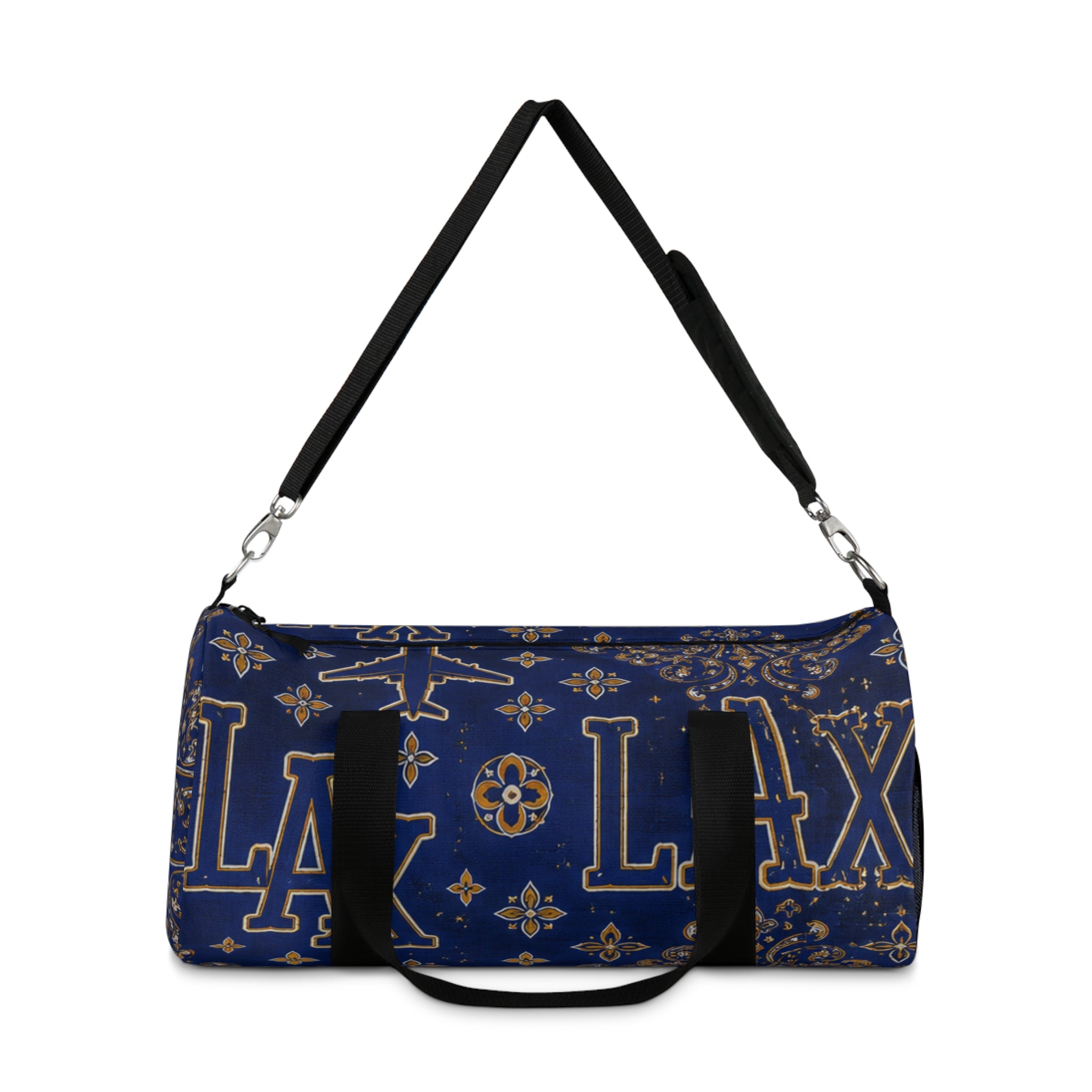 LAX Navy Floral-Print Duffel Bag — Travel & Gym Weekender