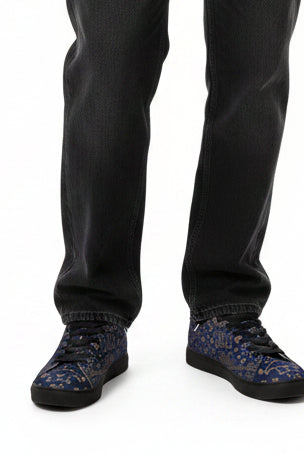 LAX Pattern Low-Top Sneakers