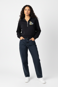 Cropped Half-Zip Hoodie