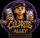 Culprits Alley purple and gold emblem logo