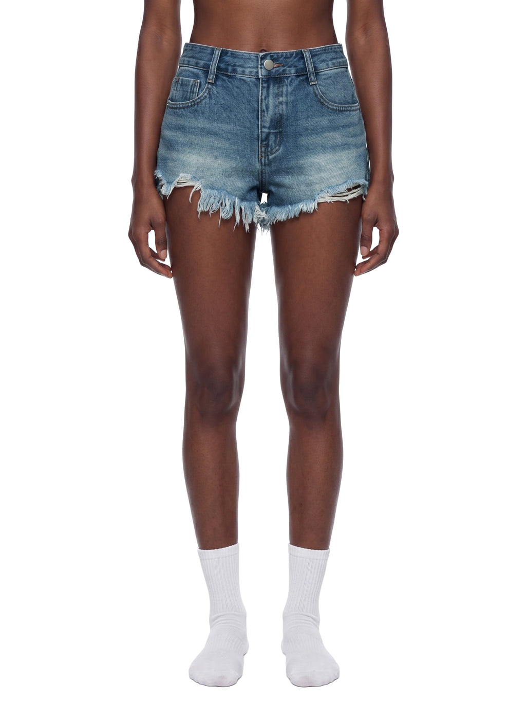 Women's Vintage-Wash Denim Shorts