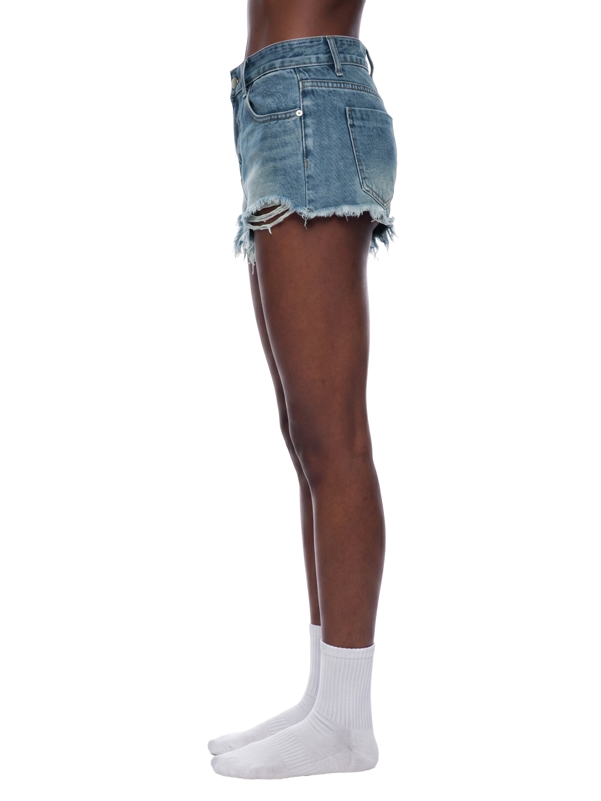 Women's Vintage-Wash Denim Shorts