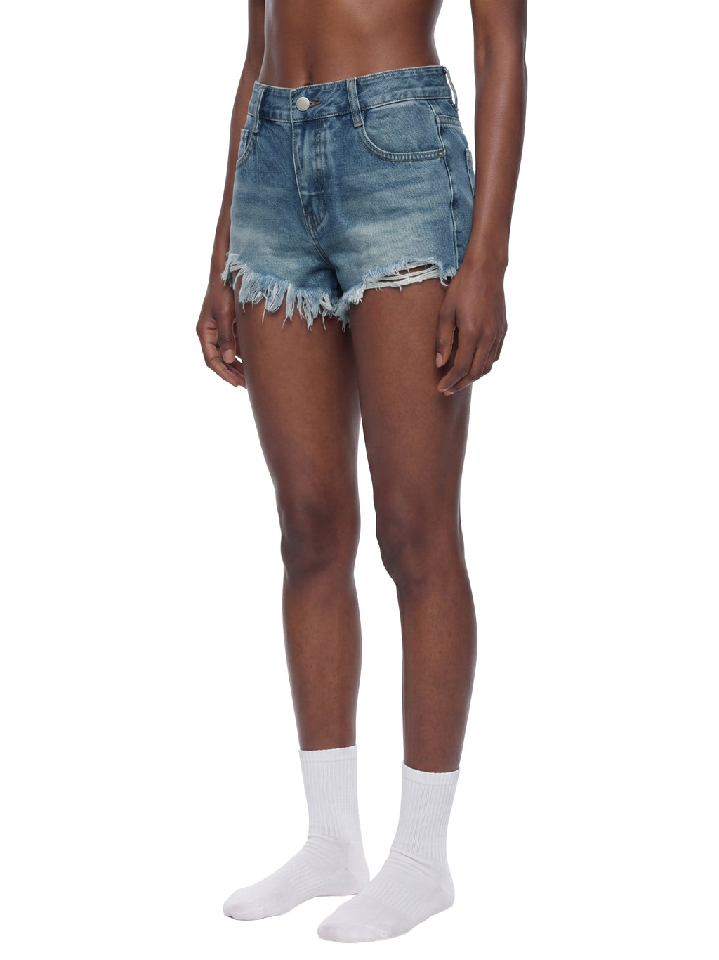 Women's Vintage-Wash Denim Shorts